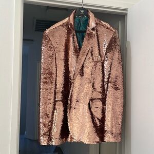 BRAND NEW NEVER WORN Copper Sequin Blazer